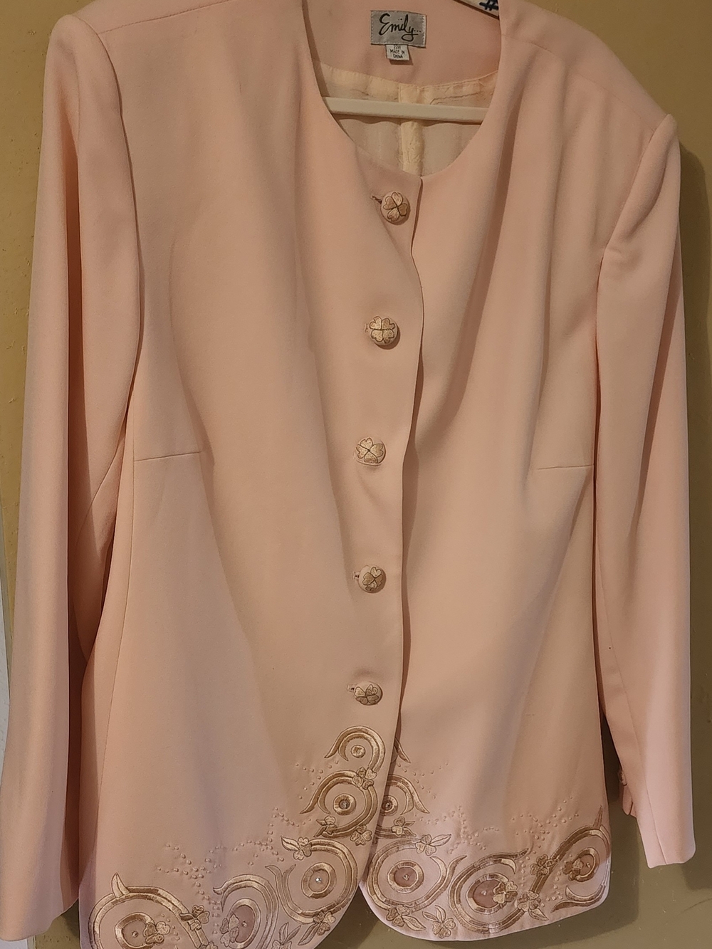 Women's Light Pink Peach Blazer Jacket Plus Size